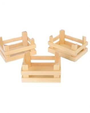 Set de 3 Cajas de madera natural – Pequeñas – Legler