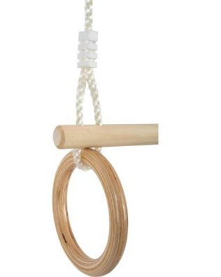 Trapecio con anillas de gimnasia de madera – Legler