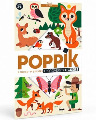 Gran póster de pegatinas “En el bosque” – Poppik