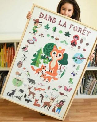 Gran póster de pegatinas «En el bosque» – Poppik