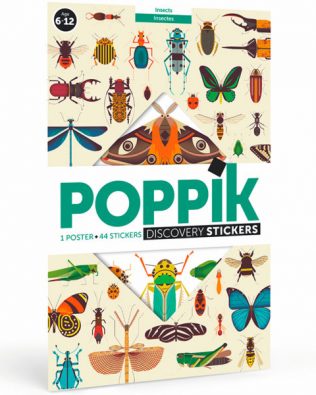 Gran póster de pegatinas “Insectos” – Poppik