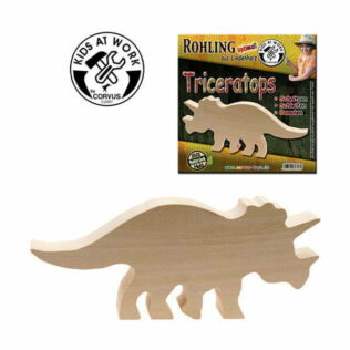 Madera de tilo para talla – Figura Triceratops – Kids at Work