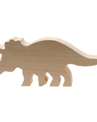 Figura de madera de tilo para tallar (triceratops) – Kids at Work