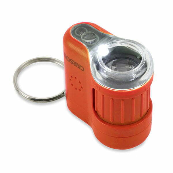 microscopio de bolsillo carson en color naranja
