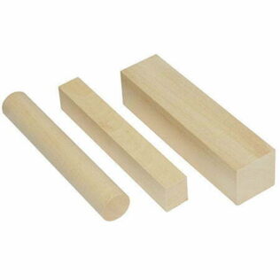 Madera de tilo para talla – 3 piezas (1 cilindro y 2 listones) – Kids at work
