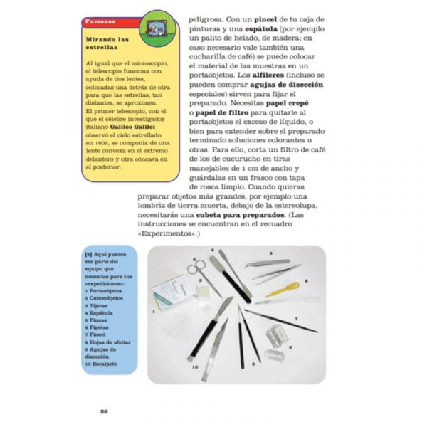 interior del libro expedicion microscopico