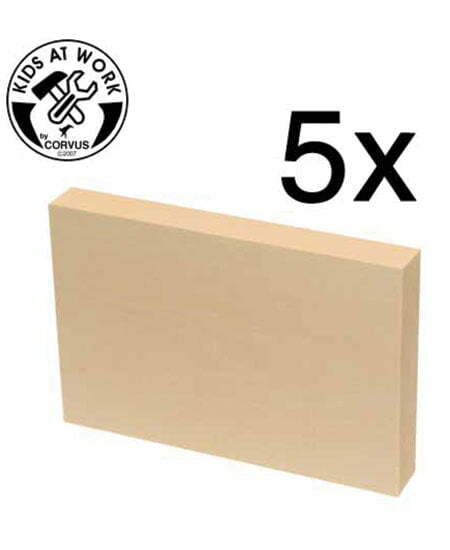 5 bloques de madera de tilo de tamaño din a6