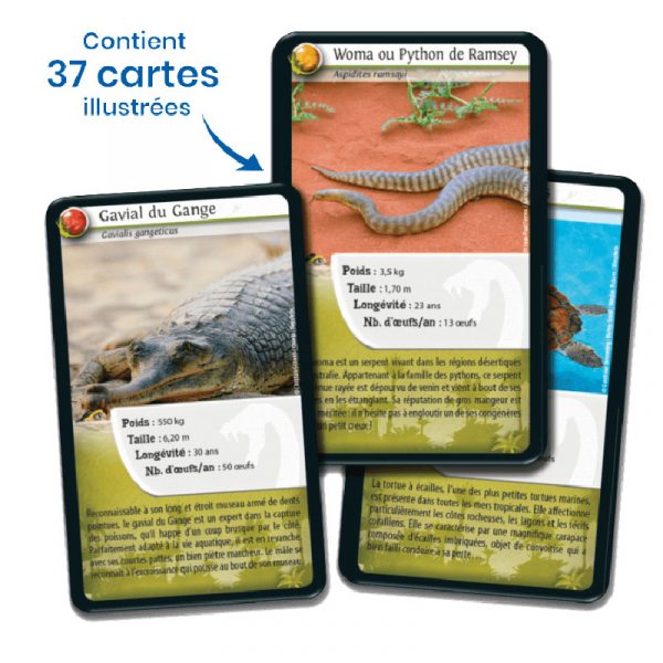 bioviva desafios naturaleza reptiles - juego de cartas
