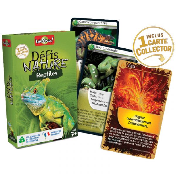 bioviva desafios naturaleza reptiles - juego de cartas