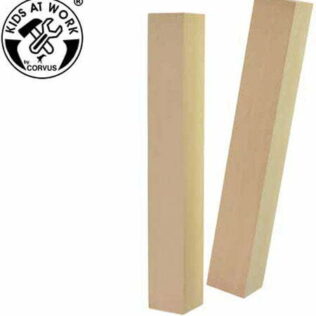 Madera de tilo para talla – Listones (2 listones 21 x 3 x 3 cm) – Kids at Work