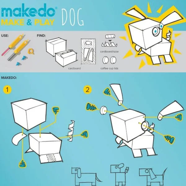 ideas para realizar con las herramientas MAKEDO para carton