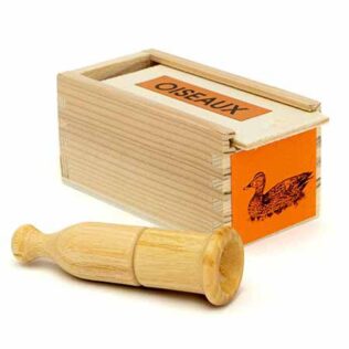 Reclamo para aves artesano en madera pato