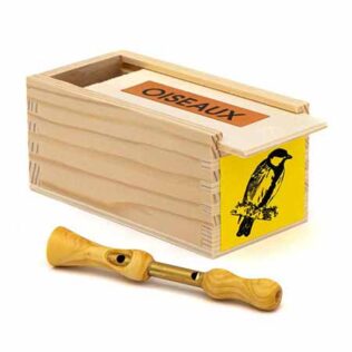 Reclamo para aves artesano en madera carbonero comun