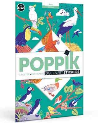 Gran póster de pegatinas «Aves» – Poppik