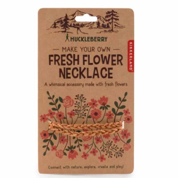 collar de piel con broche magnético de cobre para poder poner flores frescas y tener un collar único