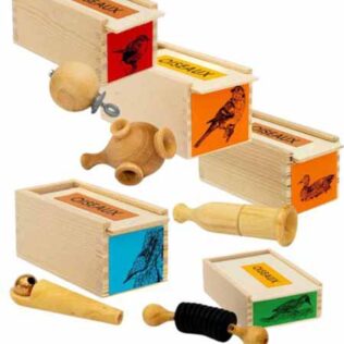 Pack de 2 reclamos artesanales de aves