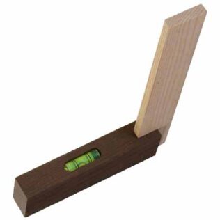 Escuadra de comprobación de madera con nivel burbuja – Kids at Work