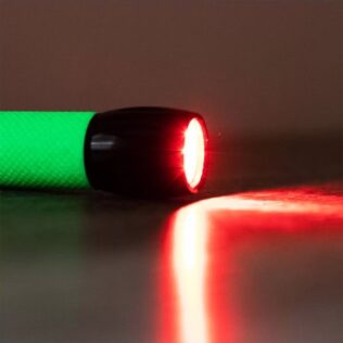 Linterna LED Roja Carson SL-33 RedSight con mango fosforescente