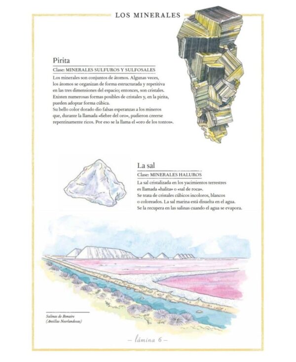 Libro inventario ilustrado de rocas y minerales de Editorial Kalandraka