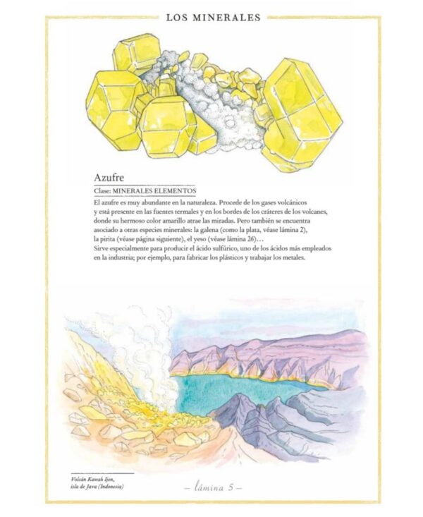 Libro inventario ilustrado de rocas y minerales de Editorial Kalandraka