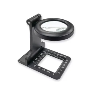 Lupa cuentahílos 5x de metal Carson LinenTest™ LT-80 | Con lente de cristal de 30mm de diámetro y funda