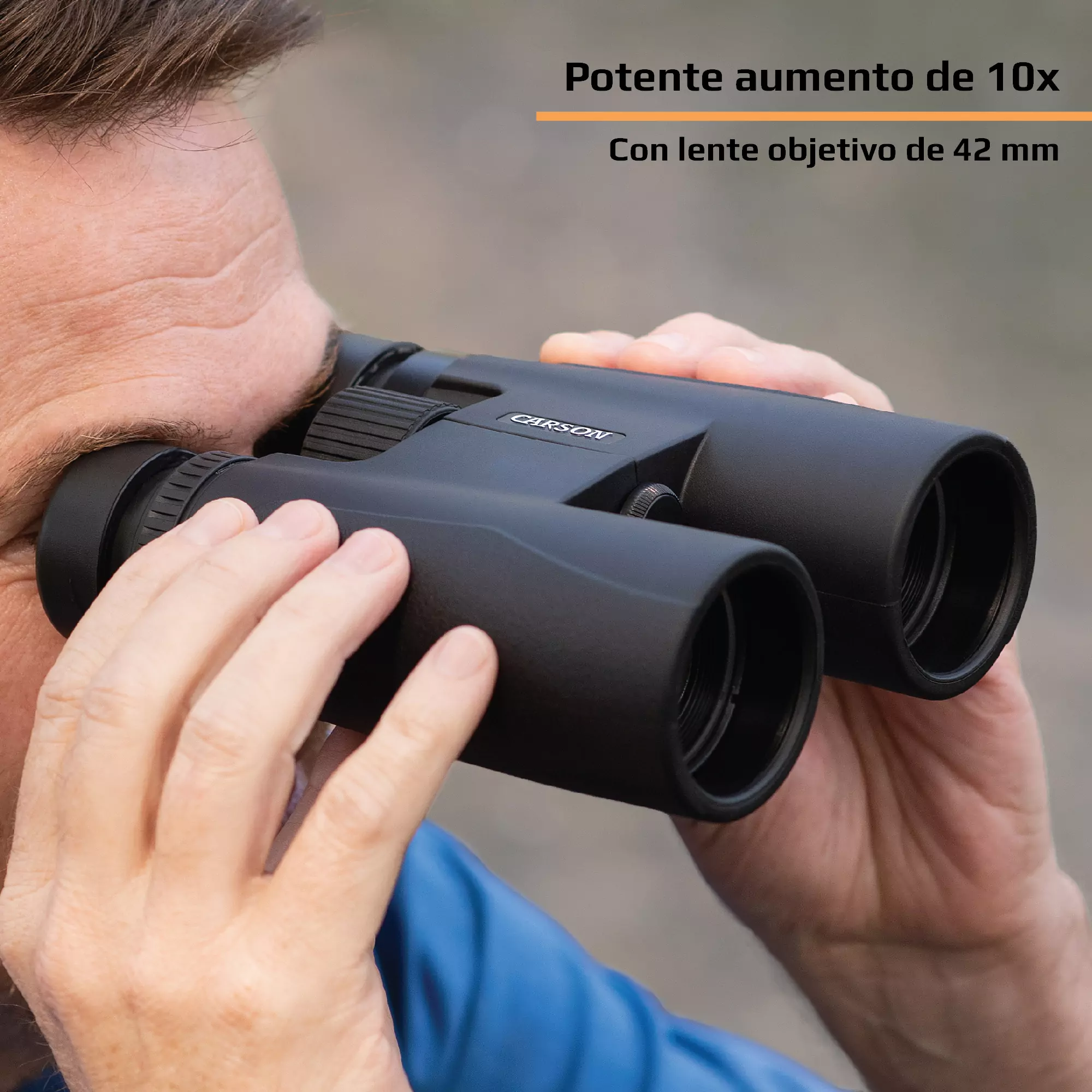 Prismáticos Carson MK-042 | Serie Makalu™ 10x42 mm con lentes multicapa de alta calidad y diseño ligero y ergonómico - Imagen 3