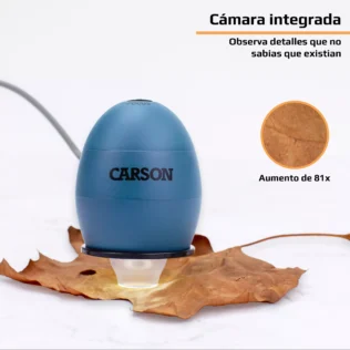 Microscopio digital USB Carson MM-500 | Serie Zorb™ 81x con iluminación LED, captura de fotos y videos y amplia compatibilidad
