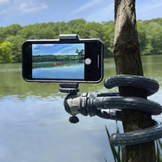 Trípode de viaje Carson TR-050 | BoaPod™ con patas flexibles, adaptador para smartphone y botón de disparo remoto inalámbrico