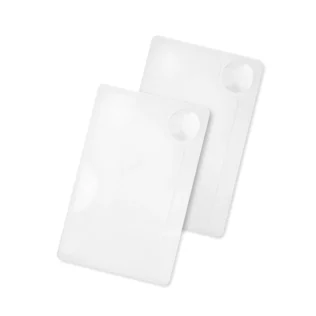 Lupa de bolsillo tipo tarjeta Carson WM-01 | 2,5x con lente puntual 6x y funda protectora